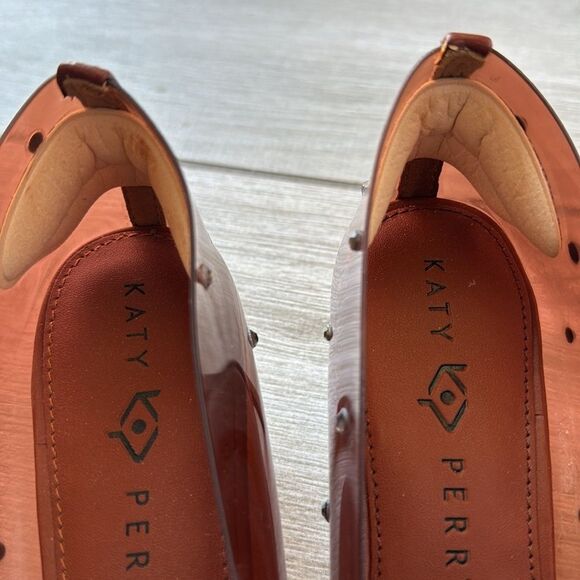 Katy Perry Damen Golden Studded Transparent Pointed Toe Pumps Size 8.5 - Picture 10 of 11